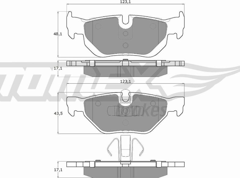 TOMEX brakes TX 14-36 - Bremžu uzliku kompl., Disku bremzes ps1.lv