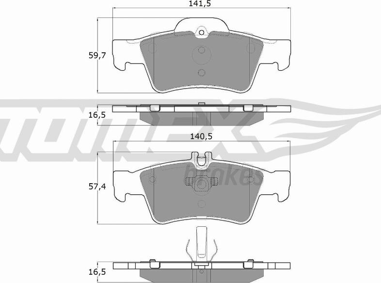 TOMEX brakes TX 14-30 - Bremžu uzliku kompl., Disku bremzes ps1.lv