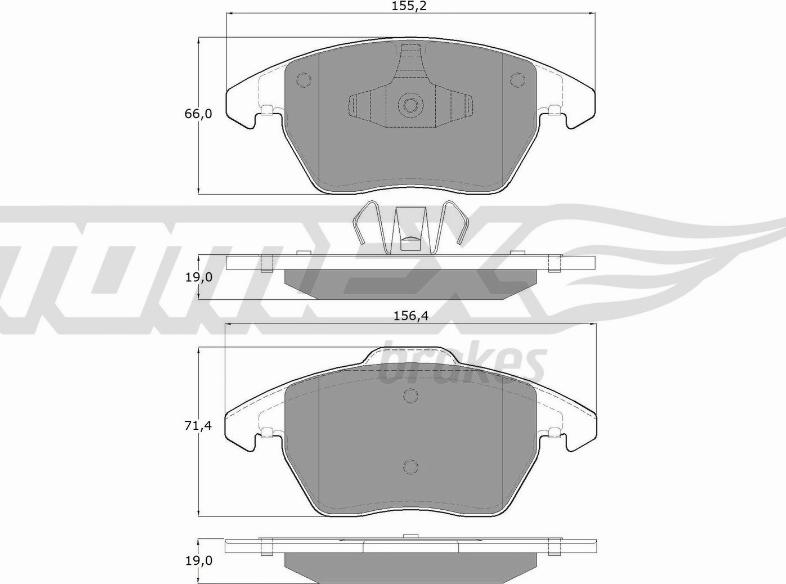 TOMEX brakes TX 14-38 - Bremžu uzliku kompl., Disku bremzes ps1.lv