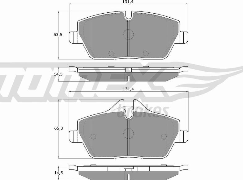 TOMEX brakes TX 14-331 - Bremžu uzliku kompl., Disku bremzes ps1.lv