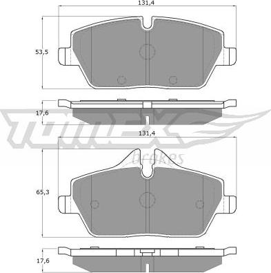 TOMEX brakes TX 14-33 - Bremžu uzliku kompl., Disku bremzes ps1.lv