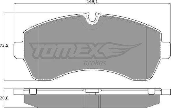 TOMEX brakes TX 14-24 - Bremžu uzliku kompl., Disku bremzes ps1.lv