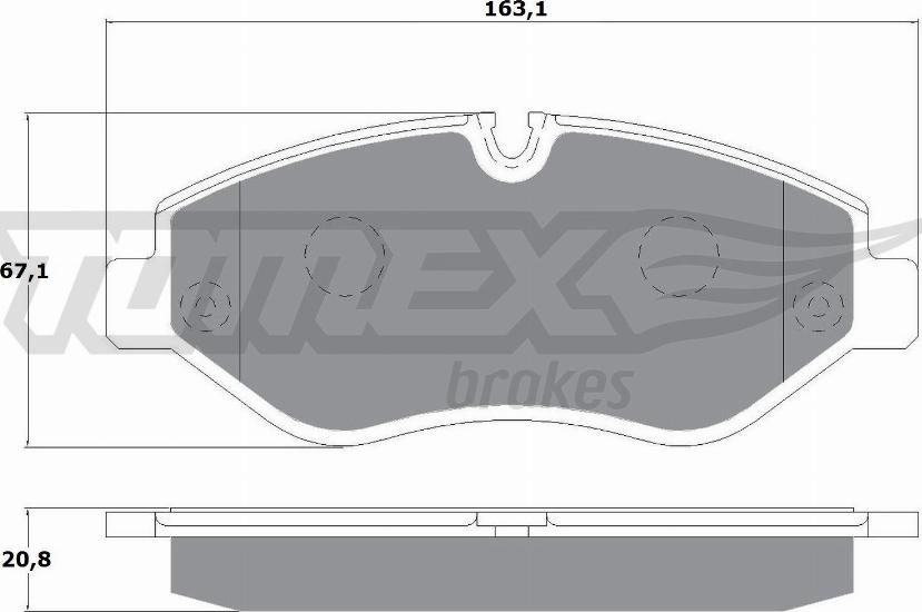 TOMEX brakes TX 14-25 - Bremžu uzliku kompl., Disku bremzes ps1.lv