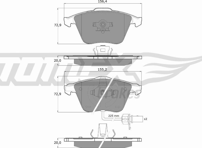 Brake Engineering PA1926 - Bremžu uzliku kompl., Disku bremzes ps1.lv