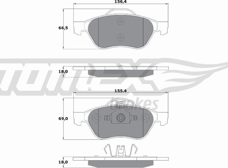 TOMEX brakes TX 14-71 - Bremžu uzliku kompl., Disku bremzes ps1.lv