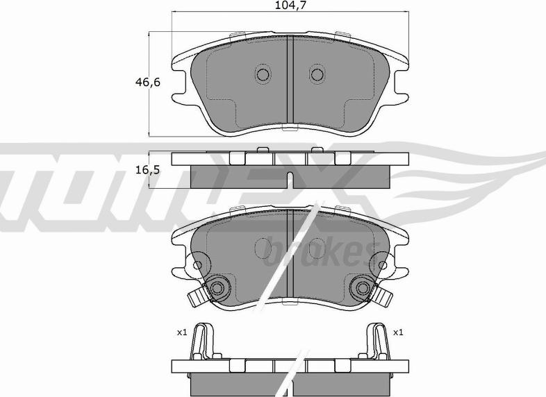 TOMEX brakes TX 15-99 - Bremžu uzliku kompl., Disku bremzes ps1.lv