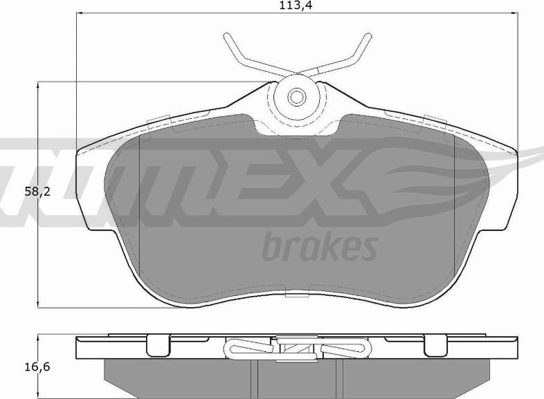 TOMEX brakes TX 15-94 - Bremžu uzliku kompl., Disku bremzes ps1.lv