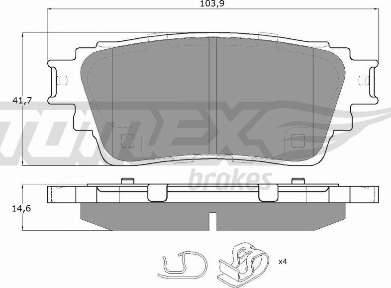 TOMEX brakes TX 15-98 - Bremžu uzliku kompl., Disku bremzes ps1.lv