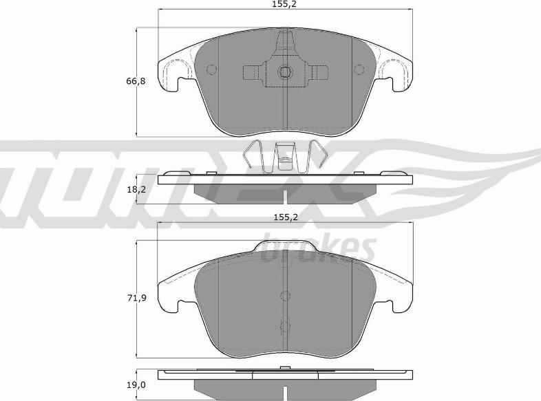 TOMEX brakes TX 15-93 - Bremžu uzliku kompl., Disku bremzes ps1.lv