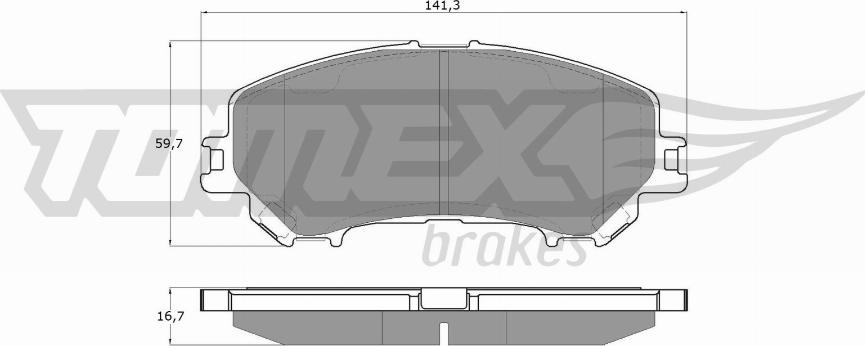 TOMEX brakes TX 15-971 - Bremžu uzliku kompl., Disku bremzes ps1.lv