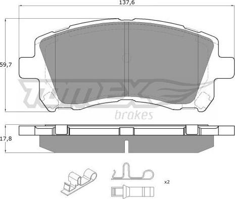 TOMEX brakes TX 15-45 - Bremžu uzliku kompl., Disku bremzes ps1.lv