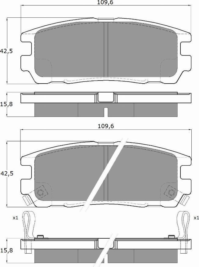 TOMEX brakes TX 15-55 - Bremžu uzliku kompl., Disku bremzes ps1.lv