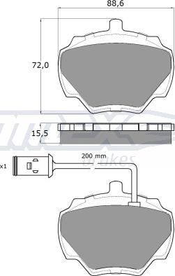 TOMEX brakes TX 15-50 - Bremžu uzliku kompl., Disku bremzes ps1.lv