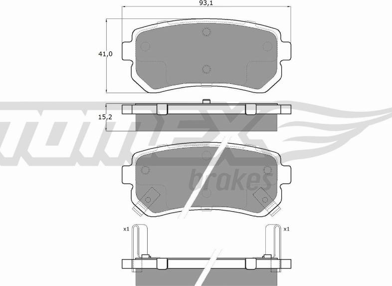 TOMEX brakes TX 15-66 - Bremžu uzliku kompl., Disku bremzes ps1.lv