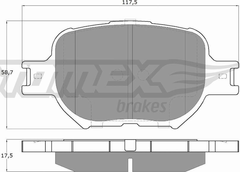 TOMEX brakes TX 15-62 - Bremžu uzliku kompl., Disku bremzes ps1.lv