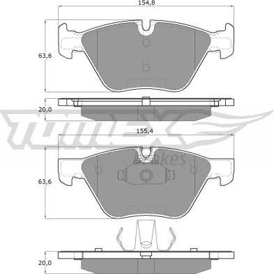 TOMEX brakes TX 15-09 - Bremžu uzliku kompl., Disku bremzes ps1.lv