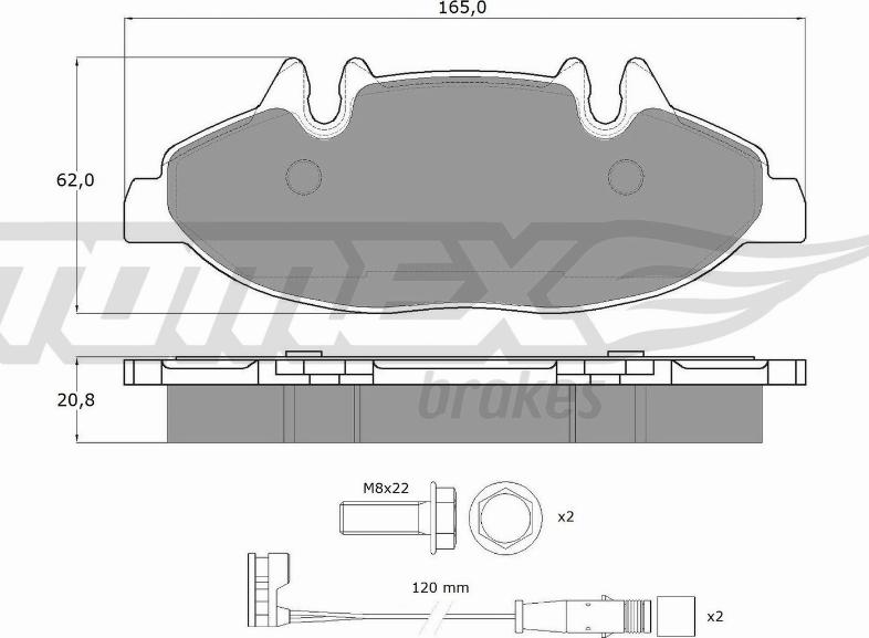 TOMEX brakes TX 15-02 - Bremžu uzliku kompl., Disku bremzes ps1.lv