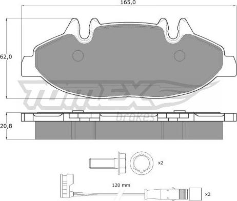 TOMEX brakes TX 15-02 - Bremžu uzliku kompl., Disku bremzes ps1.lv