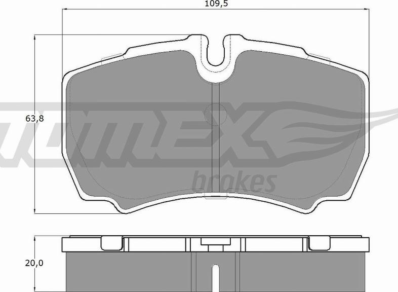 TOMEX brakes TX 15-11 - Bremžu uzliku kompl., Disku bremzes ps1.lv