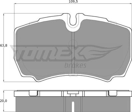 TOMEX brakes TX 15-11 - Bremžu uzliku kompl., Disku bremzes ps1.lv