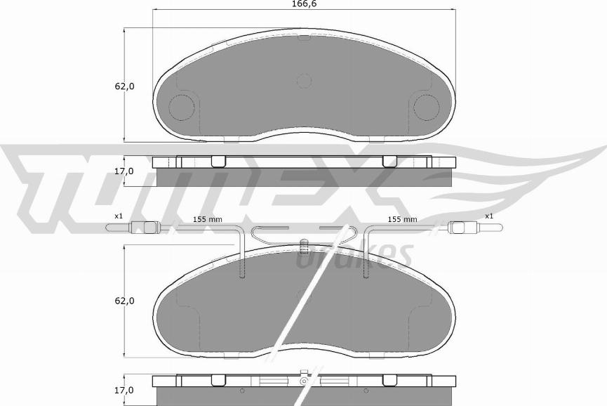 TOMEX brakes TX 15-18 - Bremžu uzliku kompl., Disku bremzes ps1.lv