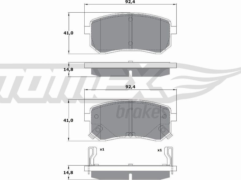 TOMEX brakes TX 15-80 - Bremžu uzliku kompl., Disku bremzes ps1.lv