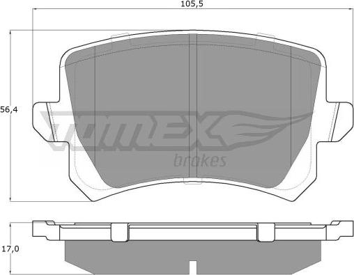 TOMEX brakes TX 15-83 - Bremžu uzliku kompl., Disku bremzes ps1.lv