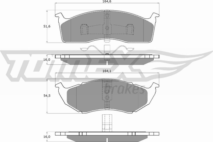 TOMEX brakes TX 15-34 - Bremžu uzliku kompl., Disku bremzes ps1.lv