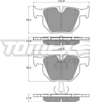 TOMEX brakes TX 15-24 - Bremžu uzliku kompl., Disku bremzes ps1.lv