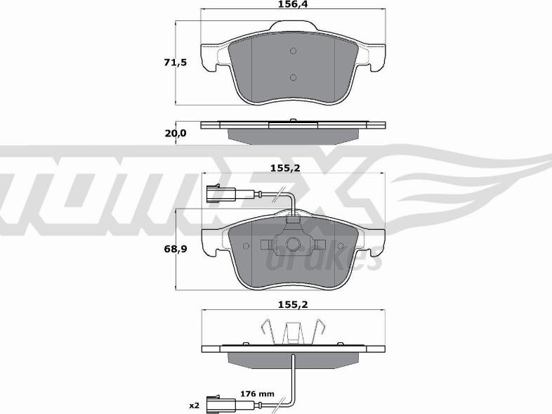 TOMEX brakes TX 15-25 - Bremžu uzliku kompl., Disku bremzes ps1.lv