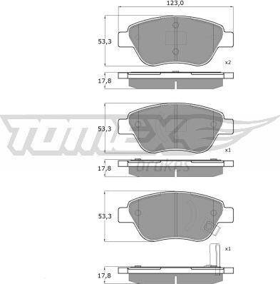 TOMEX brakes TX 15-20 - Bremžu uzliku kompl., Disku bremzes ps1.lv