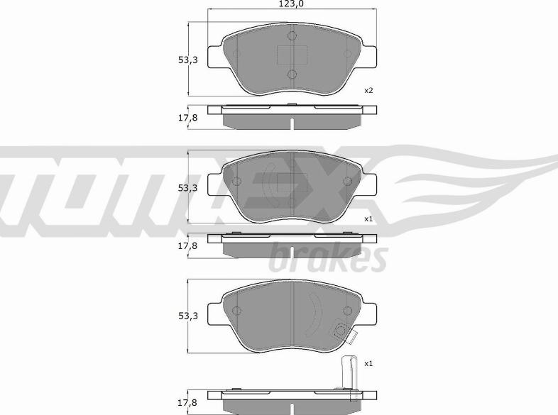 TOMEX brakes TX 15-20 - Bremžu uzliku kompl., Disku bremzes ps1.lv