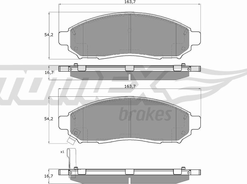 TOMEX brakes TX 15-28 - Bremžu uzliku kompl., Disku bremzes ps1.lv