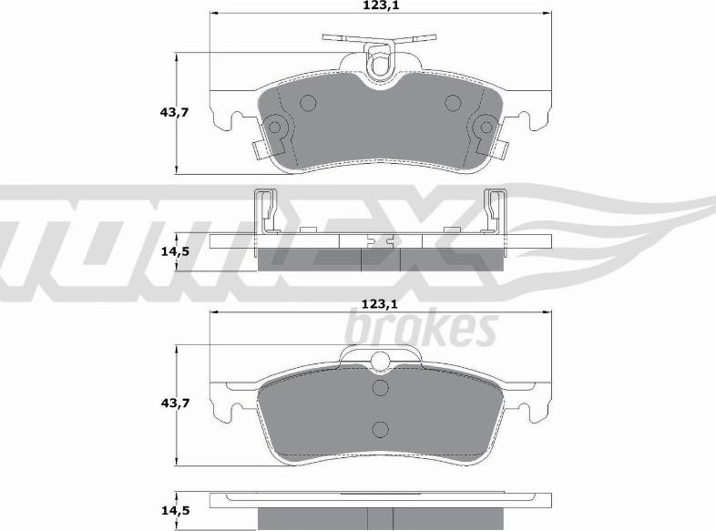 TOMEX brakes TX 15-79 - Bremžu uzliku kompl., Disku bremzes ps1.lv