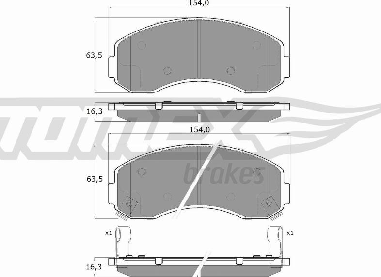 TOMEX brakes TX 15-71 - Bremžu uzliku kompl., Disku bremzes ps1.lv