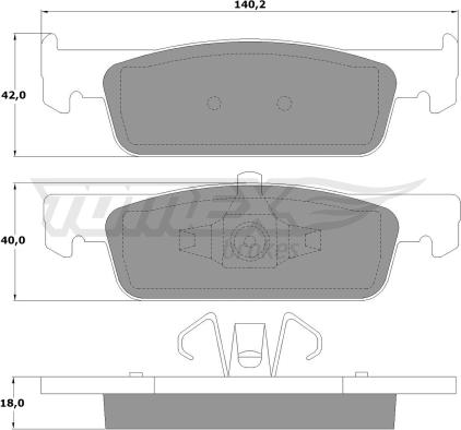 TOMEX brakes TX 16-94 - Bremžu uzliku kompl., Disku bremzes ps1.lv