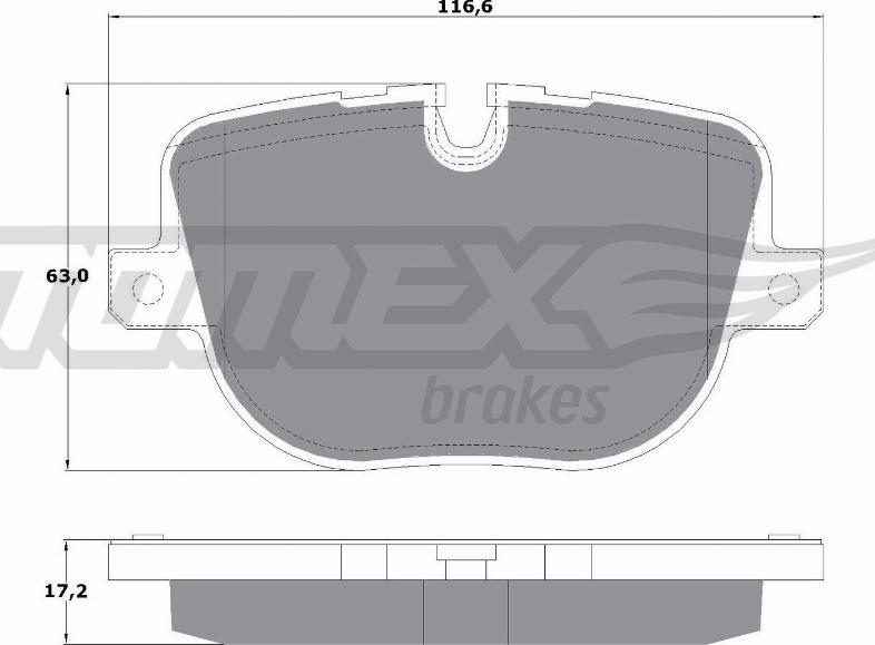 TOMEX brakes TX 16-93 - Bremžu uzliku kompl., Disku bremzes ps1.lv