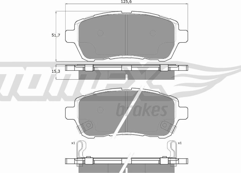 TOMEX brakes TX 16-47 - Bremžu uzliku kompl., Disku bremzes ps1.lv