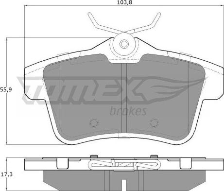 TOMEX brakes TX 16-60 - Bremžu uzliku kompl., Disku bremzes ps1.lv