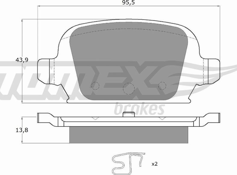 TOMEX brakes TX 16-06 - Bremžu uzliku kompl., Disku bremzes ps1.lv