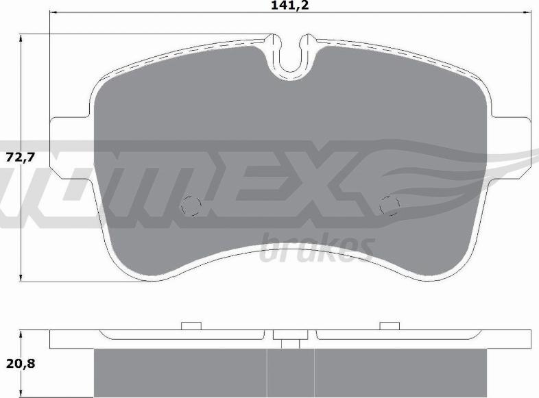 TOMEX brakes TX 16-00 - Bremžu uzliku kompl., Disku bremzes ps1.lv