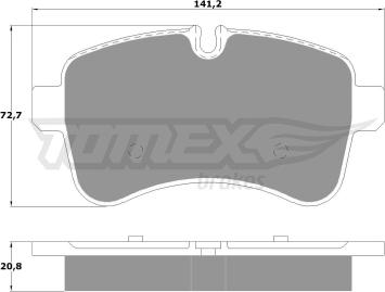 TOMEX brakes TX 16-00 - Bremžu uzliku kompl., Disku bremzes ps1.lv