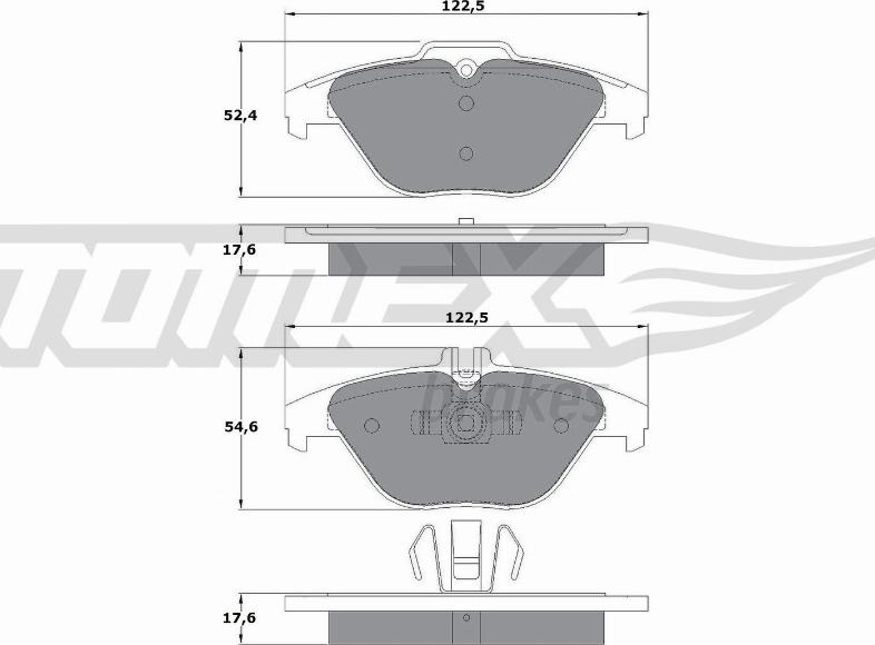 TOMEX brakes TX 16-01 - Bremžu uzliku kompl., Disku bremzes ps1.lv