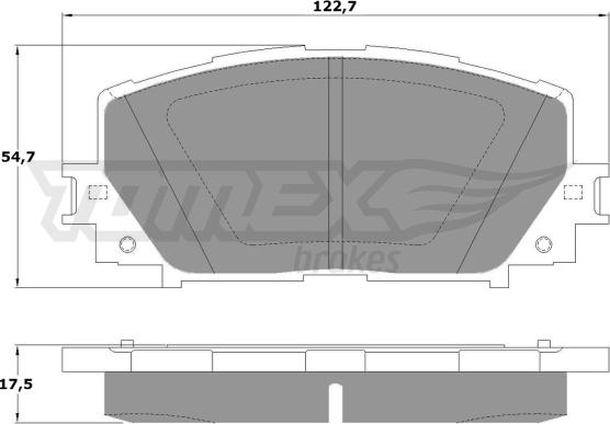 TOMEX brakes TX 16-10 - Bremžu uzliku kompl., Disku bremzes ps1.lv