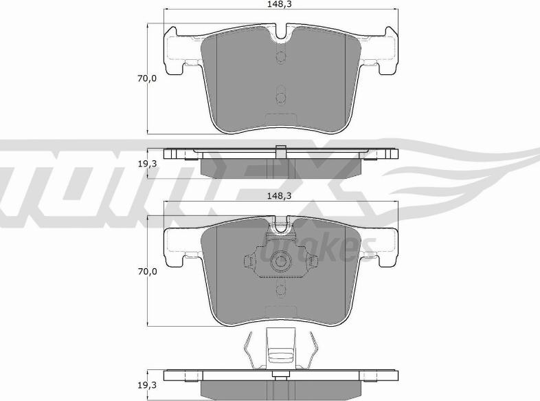 TOMEX brakes TX 16-85 - Bremžu uzliku kompl., Disku bremzes ps1.lv