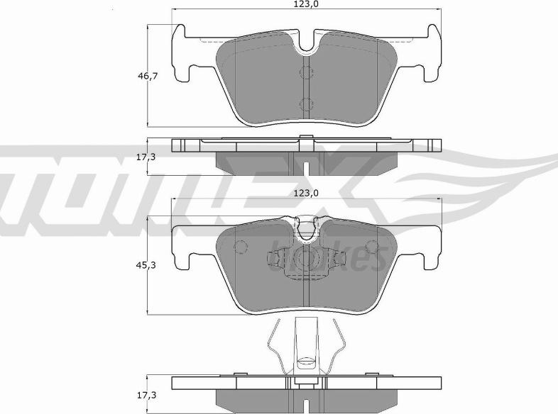 TOMEX brakes TX 16-86 - Bremžu uzliku kompl., Disku bremzes ps1.lv