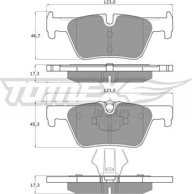 TOMEX brakes TX 16-86 - Bremžu uzliku kompl., Disku bremzes ps1.lv