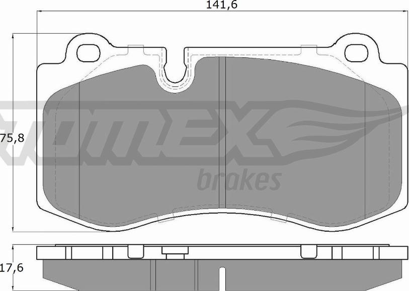 TOMEX brakes TX 16-87 - Bremžu uzliku kompl., Disku bremzes ps1.lv