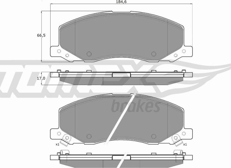 TOMEX brakes TX 16-35 - Bremžu uzliku kompl., Disku bremzes ps1.lv