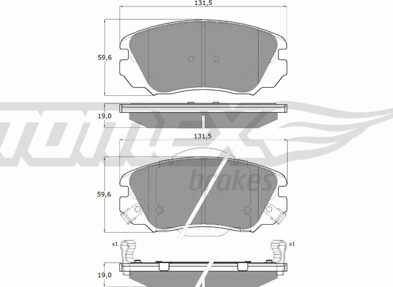 TOMEX brakes TX 16-33 - Bremžu uzliku kompl., Disku bremzes ps1.lv